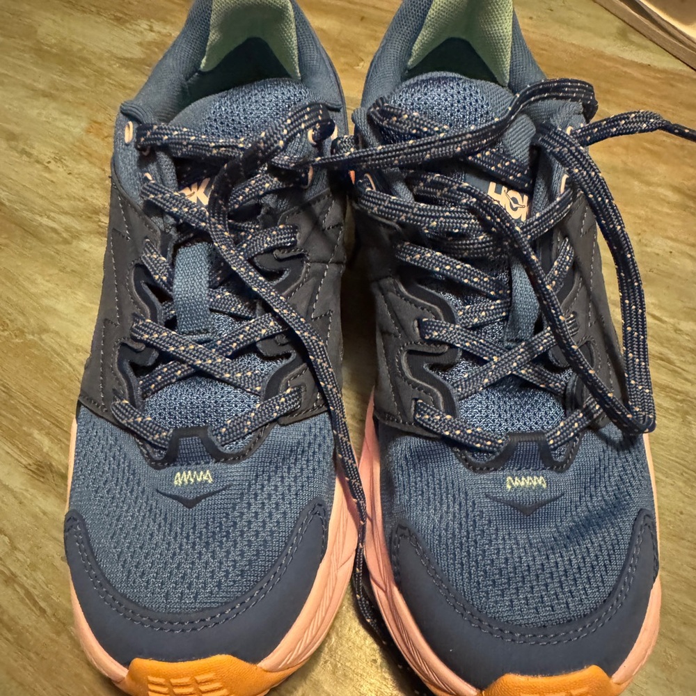 Hoka Blue and Mint Sneakers